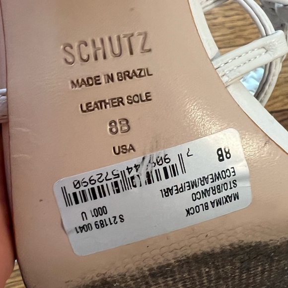 SCHUTZ White Braided Lace-Up Heels - Picture 12 of 15